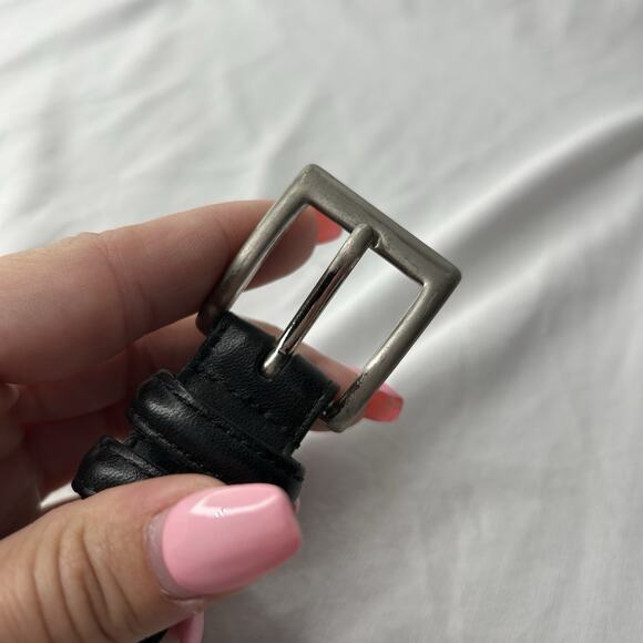 Coach #3849 Men's Handmade Smooth Black Leather 1" Dress Belt Sz 40 - Picture 3 of 6